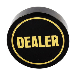 Acrylic Gaming Dealer Button - Black, Set of 5 - Saudi Aces