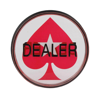 Acrylic Gaming Dealer Button - Transparent, Set of 5 - Saudi Aces