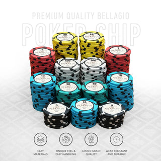 Bellagio Casino Poker Chipset - EPT, 300/500 Pcs, Clay, 40mm, 14g - Saudi Aces