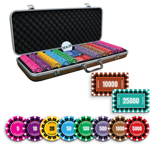 Lambent Poker Chipset - 300/500 Pcs, 10/20 Plaques, Ceramic, 40/45/50mm, 10/14/17g