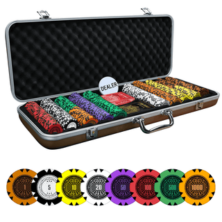 Nashville Series Poker Chipset - GR, 300/500 Pcs, Clay, 40mm, 14g - Saudi Aces