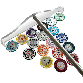 Telescopic Gaming Chip Harrow Collector Stick - Saudi Aces