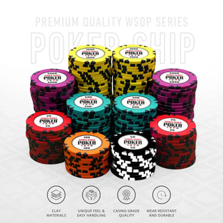 WSOP Series Poker Chipset - GR, 300/500 Pcs, Clay, 40mm, 14g - Saudi Aces