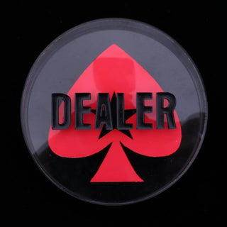 Acrylic Gaming Dealer Button - Crystal, Set of 5 - Saudi Aces