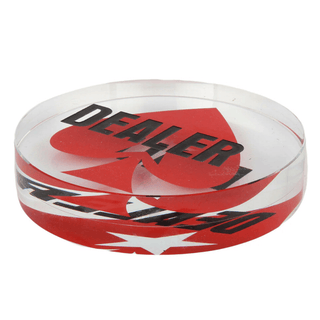 Acrylic Gaming Dealer Button - Crystal, Set of 5 - Saudi Aces