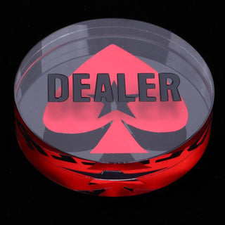 Acrylic Gaming Dealer Button - Crystal, Set of 5 - Saudi Aces