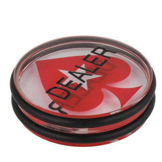 Acrylic Gaming Dealer Button - Transparent, Set of 5 - Saudi Aces