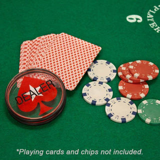 Acrylic Gaming Dealer Button - Transparent, Set of 5 - Saudi Aces