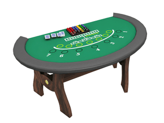 Basic Baccarat Table - Saudi Aces