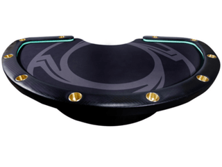 Black Bean Poker Table - Saudi Aces