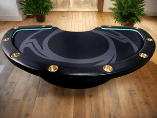 Black Bean Poker Table - Saudi Aces