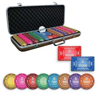 Bloom Rings Poker Chipset - 300/500 Pcs, 10/20 Plaques, Ceramic, 40mm, 10g - Saudi Aces