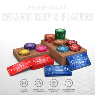 Bloom Rings Poker Chipset - 300/500 Pcs, 10/20 Plaques, Ceramic, 40mm, 10g - Saudi Aces