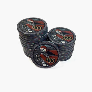 Customisable Poker Chips- Ceramic, 40/43/45/50mm - Saudi Aces