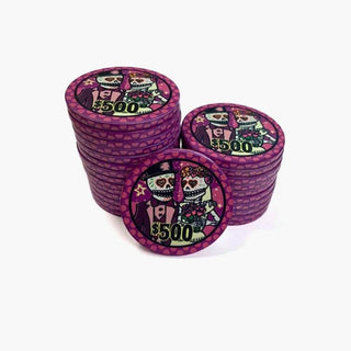 Customisable Poker Chips- Ceramic, 40/43/45/50mm - Saudi Aces
