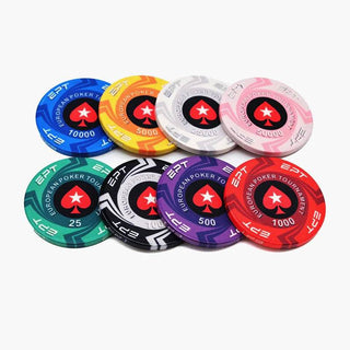 Customisable Poker Chips- Ceramic, 40/43/45/50mm - Saudi Aces