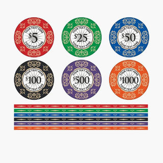 Customisable Poker Chips- Ceramic, 40/43/45/50mm - Saudi Aces