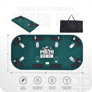 Poker House Poker Tabletop - Rectangle, 6x3ft - Saudi Aces