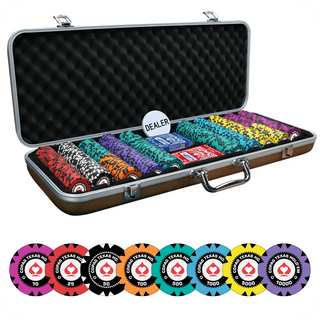 Copag Texas Poker Chipset - GR, 300/500 Pcs, Clay, 40mm, 14g - Saudi Aces