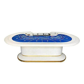 Feather White Baccarat Table - Saudi Aces
