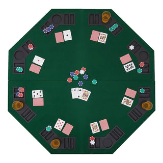 Folding Poker Tabletop - Octagonal, 4x4ft - Saudi Aces