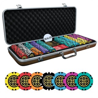 Gold Rush Poker Chipset Without Denomination - GR, 300/500 Pcs, Clay, 40mm, 14g - Saudi Aces