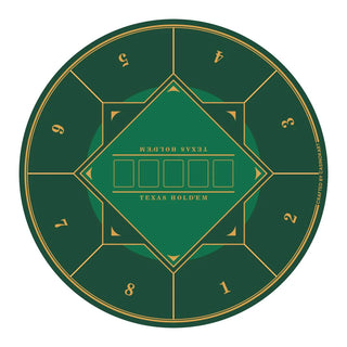 Gripper Series Poker Table Mat - Round, 4x4ft - Saudi Aces