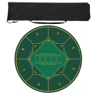 Gripper Series Poker Table Mat - Round, 4x4ft - Saudi Aces