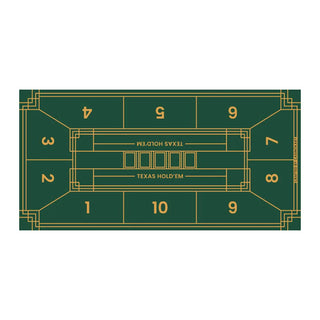 Gripper Series Poker Table Mat - Rectangle, 6x3ft - Saudi Aces