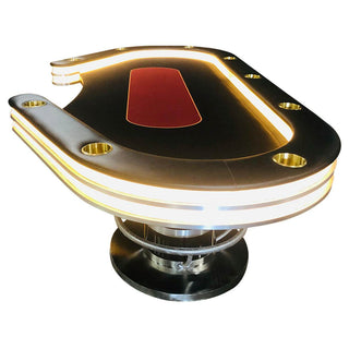 High Roller LED Poker Table - Saudi Aces