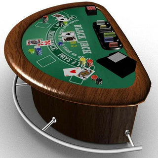 Leo Printed Blackjack Table - Saudi Aces