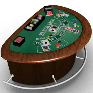 Leo Printed Blackjack Table - Saudi Aces