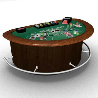 Leo Printed Blackjack Table - Saudi Aces