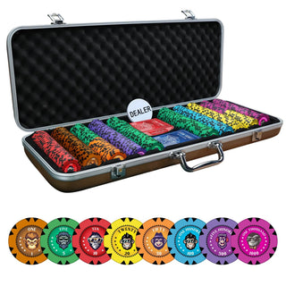 NFT Monkey Poker Chipset - GR, 300/500 Pcs, Clay, 40mm, 14g - Saudi Aces