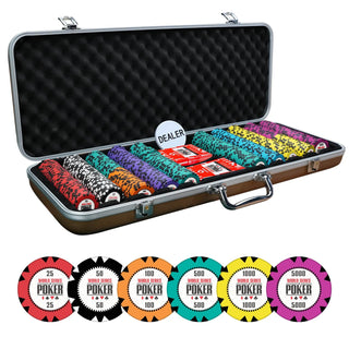 WSOP Series Poker Chipset - GR, 300/500 Pcs, Clay, 40mm, 14g - Saudi Aces